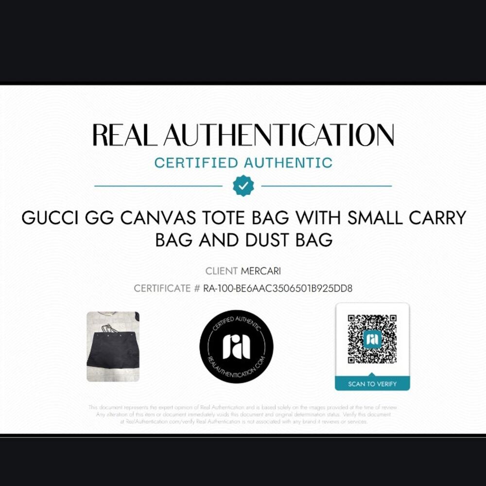 Gucci GG Canvas Tote Bag with Small Carry Bag and Dust Bag - Picture 12 of 12